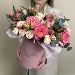 Букет дня в коробке Гармония красок