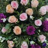 Траурный венок из живых цветов 130 см № 53