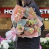 9 персиковых маттиол с эвкалиптом