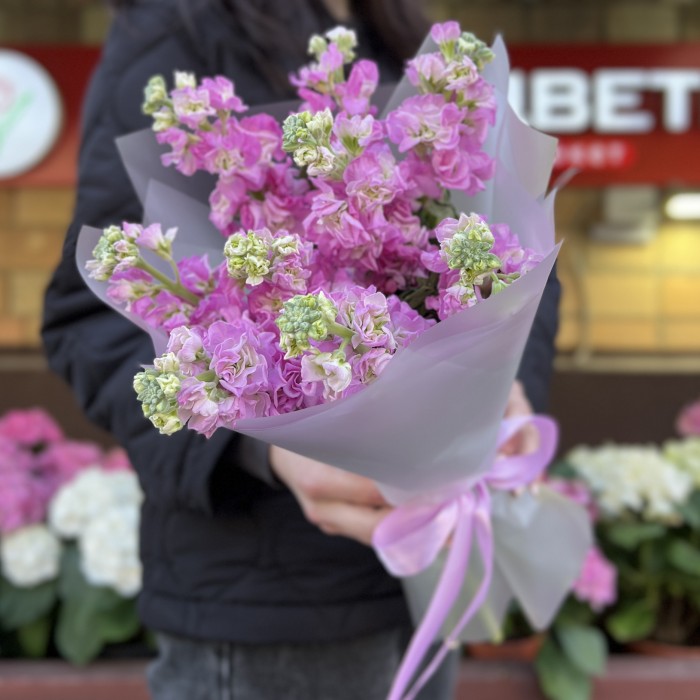 9 розовых ароматных маттиол