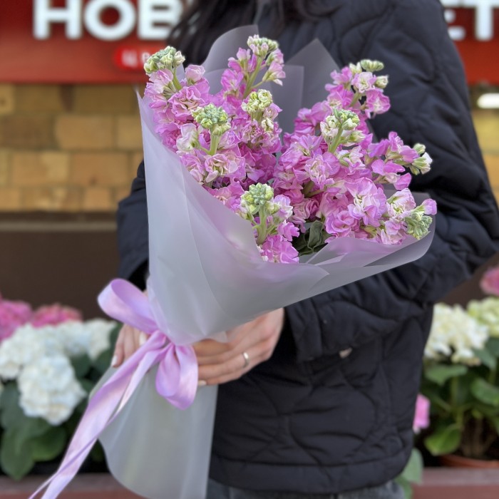 9 розовых ароматных маттиол