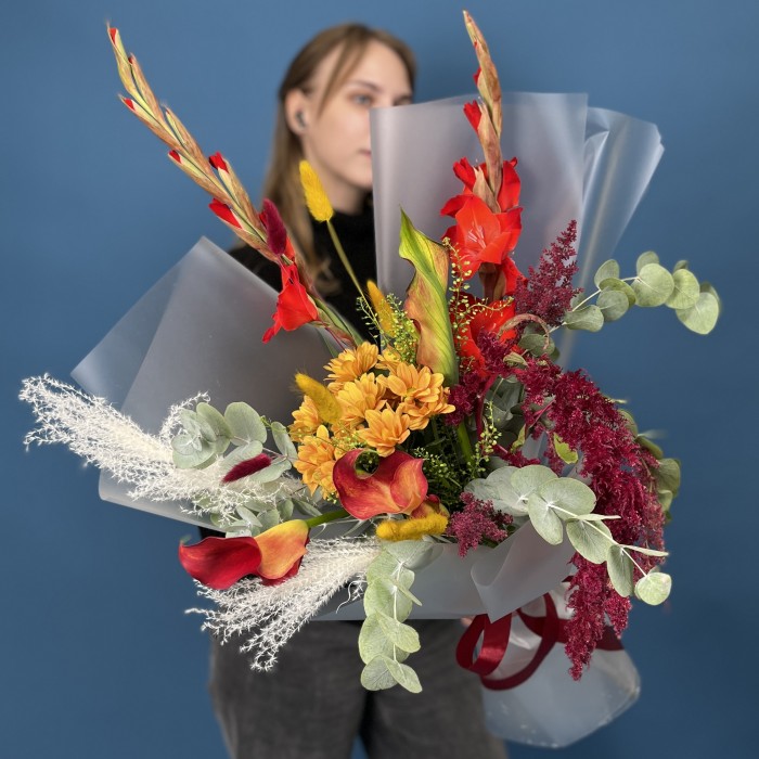 Осенний авторский букет яркие краски