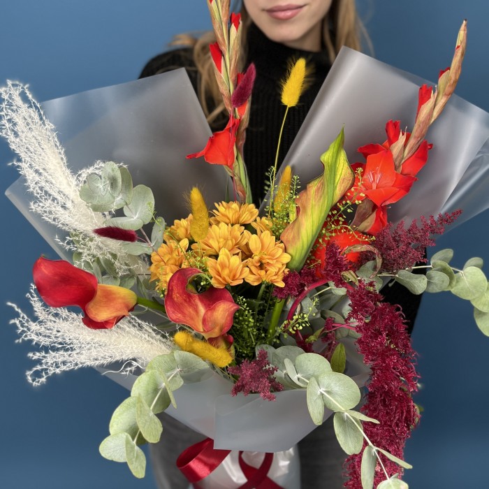 Осенний авторский букет яркие краски