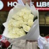 21 длинная белая роза 70 см