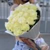 21 белая роза Мондиаль