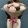 11 пышных розовых ранункулюсов с эвкалиптом