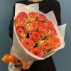 15 оранжево-желтых роз Инка 40 см