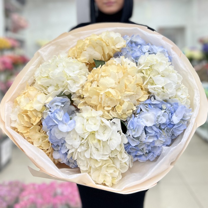 9 нежных гортензий