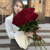 25 красных роз Эвер ред 70 см
