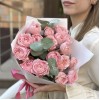 5 пионовидных персиковых роз Джульетта 50 см
