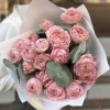 5 пионовидных персиковых роз Джульетта 50 см