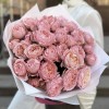 9 пионовидных персиковых роз Джульетта 50 см