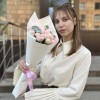 Комплимент из кустовых пионовидных роз Мансфилд Пинк Парк 50 см