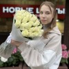 35 белых роз Махе 50 см