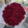 45 красных роз Махе 50 см