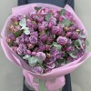 25 кустовых роз Перпл скай 50 см с эвкалиптом