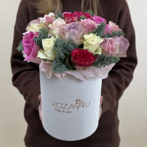 Букет дня в коробке гармония красок