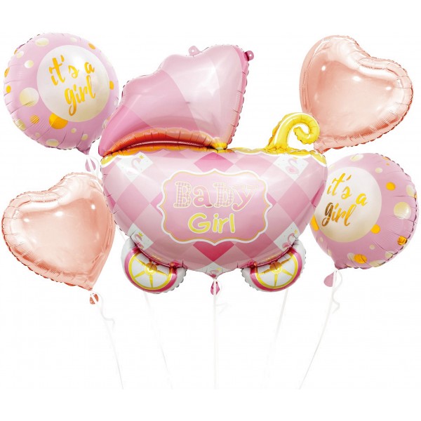 Набор шаров с новорожденной девочкой