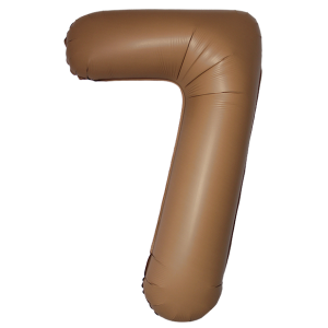 Фольгированный шар шоколад матовый цифра 7