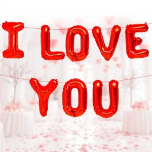 Надпись фольгированная I love you