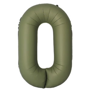 Оливковый Матовый фольгированный шар цифра 0
