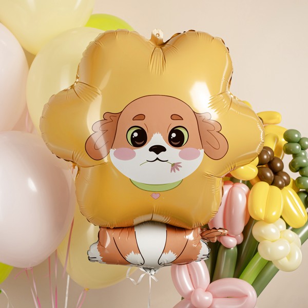 Шар фигура Песик-цветочек