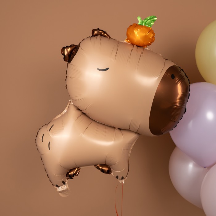 Шар фигура Капибара с мандаринкой