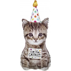 Шар фигура Котенок с табличкой