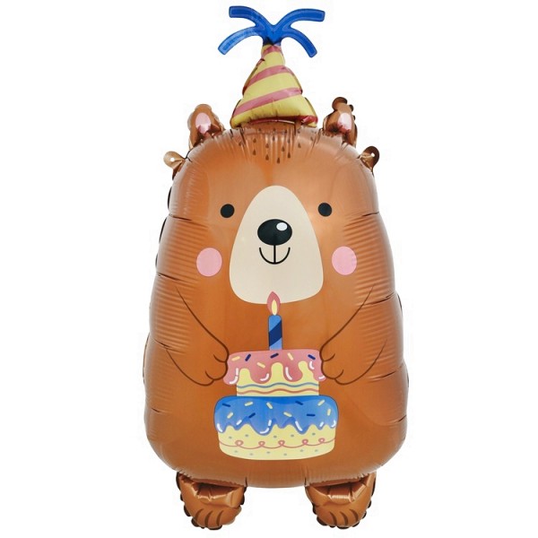 Шар фигура Мишка с тортом