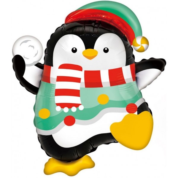 Шар фигура Пингвин со снежком
