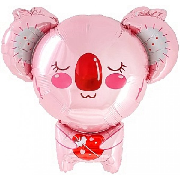 Шар фигура коала с сердечком