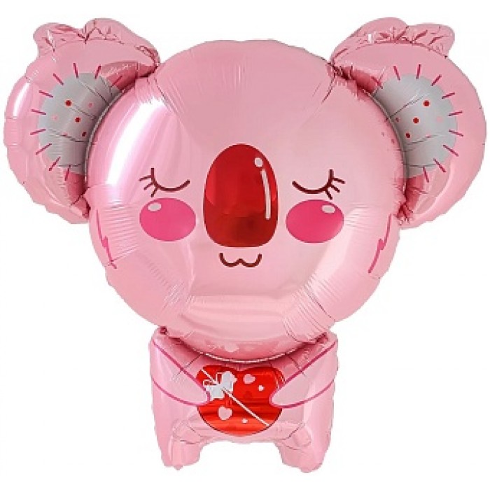 Шар фигура коала с сердечком