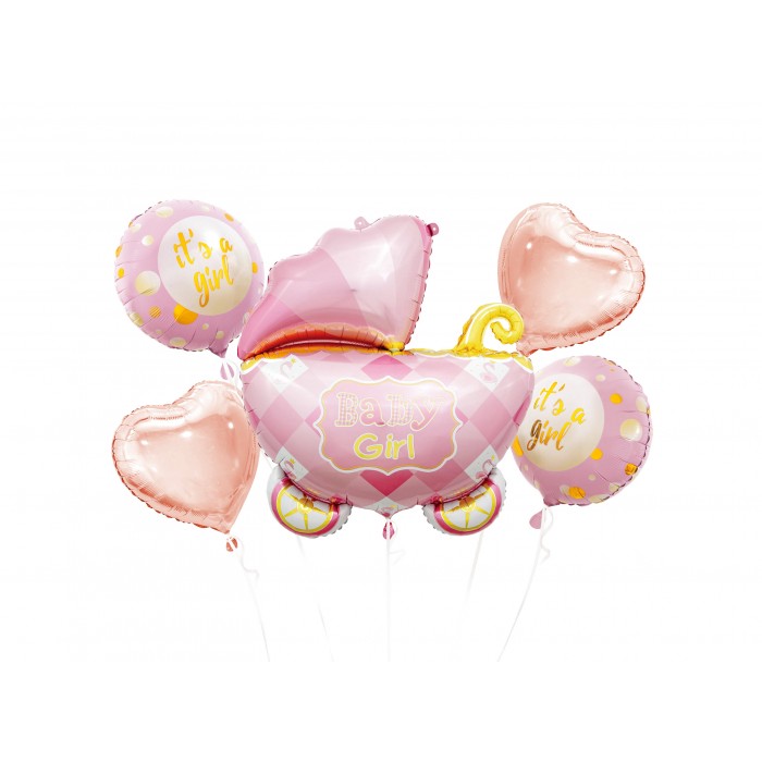 Шар фигура коляска для девочки