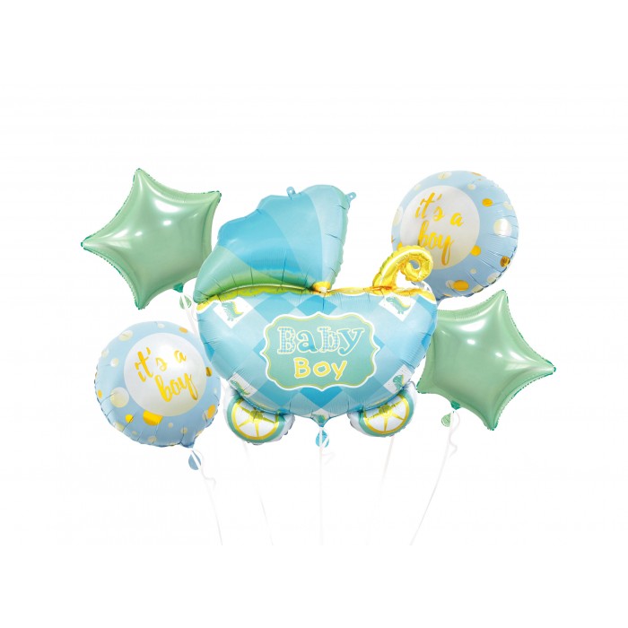 Шар фигура коляска для мальчика