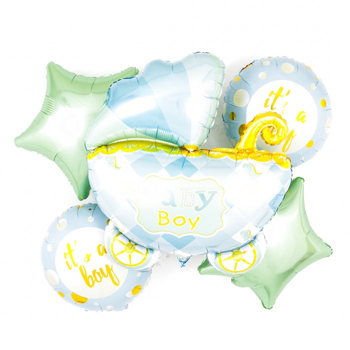 Шар фигура коляска для мальчика