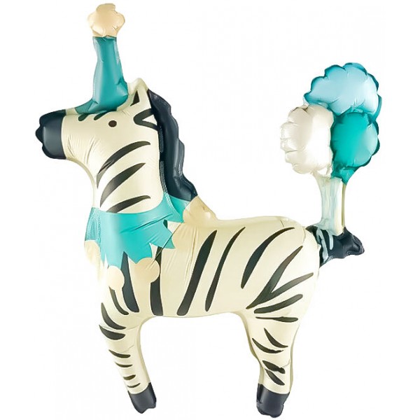 Шар фигура зебра в колпачке