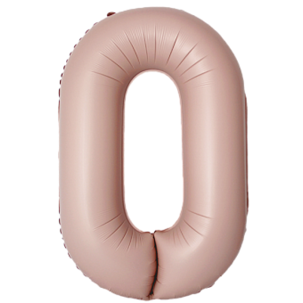 Винтажная роза фольгированный шар цифра 0