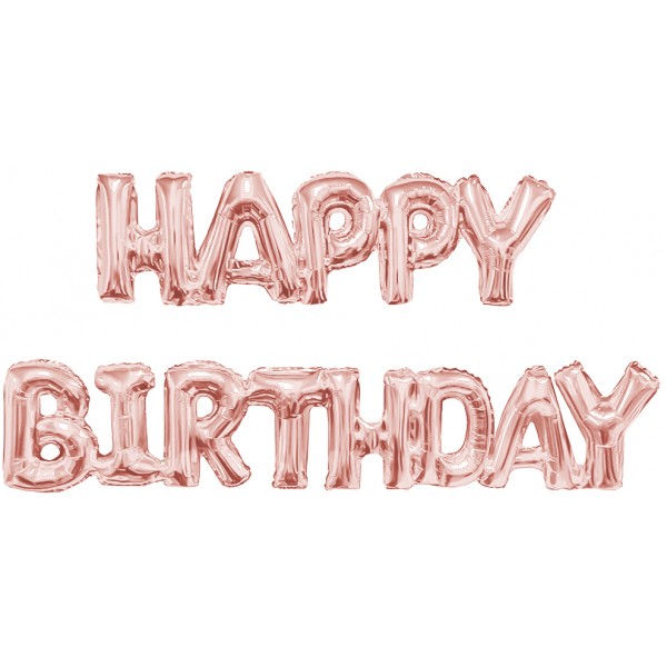 Надпись фольгированная Happy birthday