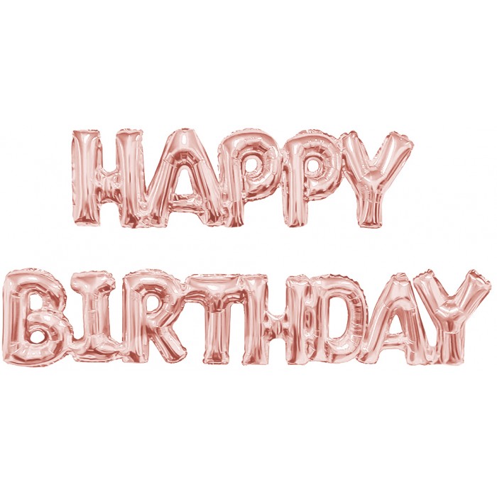 Надпись фольгированная Happy birthday