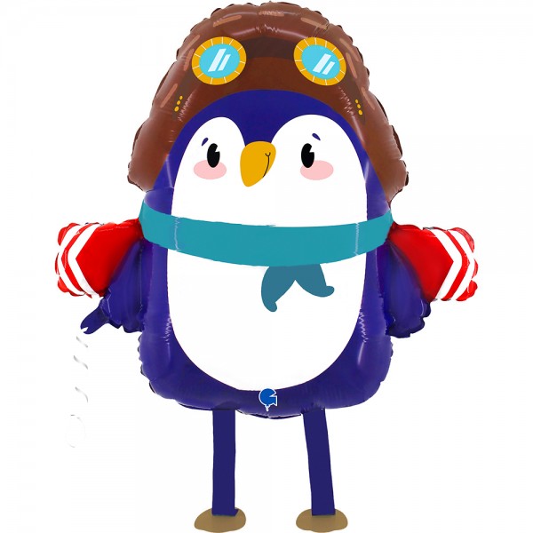 Шар Ходячая Фигура  пингвиненок летчик