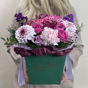 Букет дня в коробке Весеннее Небо