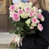 11 кустовых пионовидных роз Джелатто 50 см