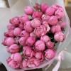 11 кустовых пионовидных роз Сильва Пинк 60 см