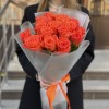 15 оранжевых роз Вау 40 см