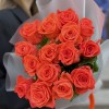 15 оранжевых роз Вау 40 см