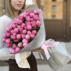 25 кустовых пионовидных роз Сильва Пинк 60 см
