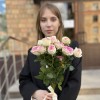 3 кустовые пионовидные розы Джелатто 50 см