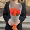 5 оранжевых роз Вау 40 см