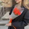 5 оранжевых роз Вау 40 см
