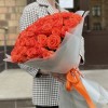 51 оранжевая роза Вау 60 см